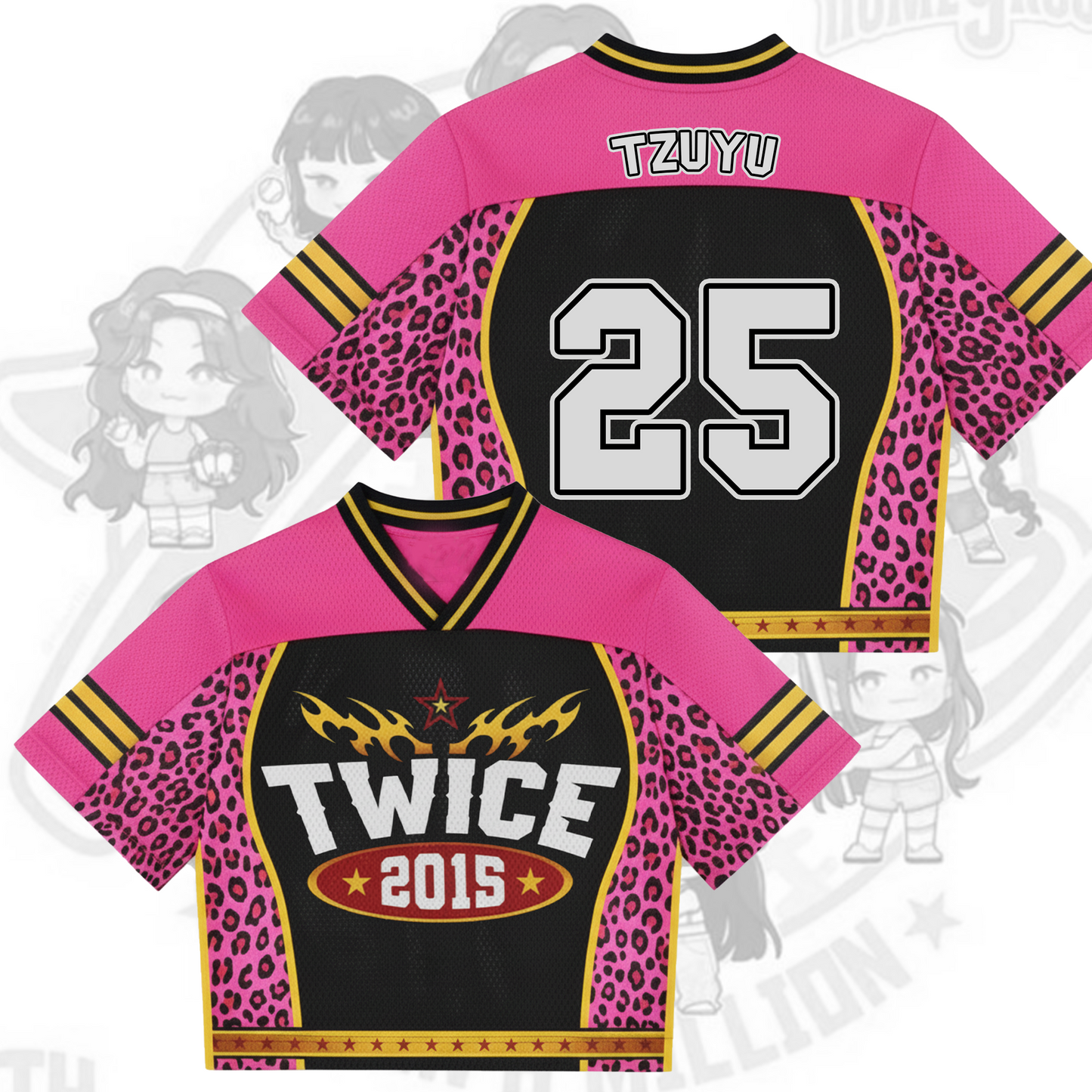 WAVESTEEᵀᴹ Leopard Vibe Mixed Mesh Jersey Twice Collection