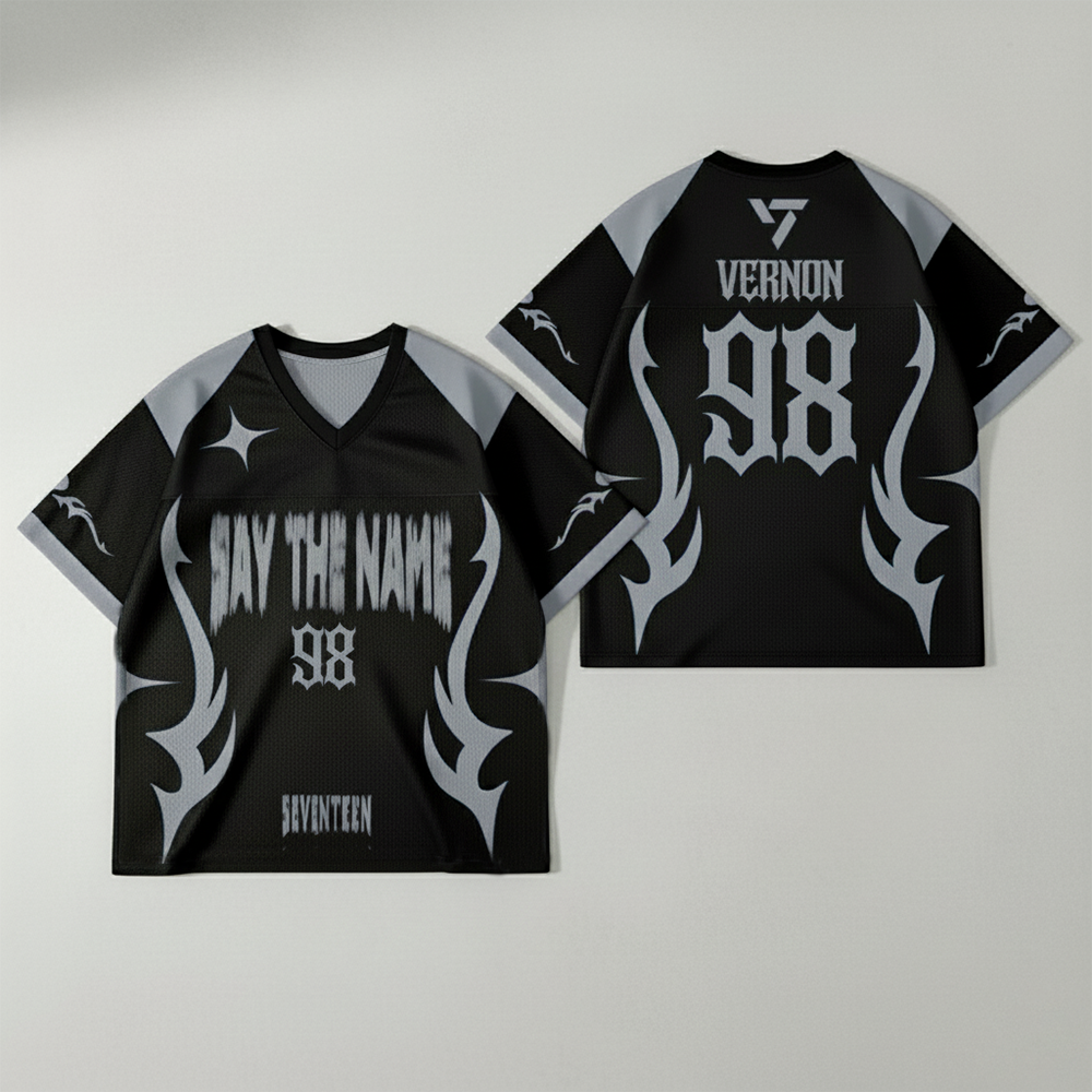 WAVESTEEᵀᴹ Say The Name Seventeen Mesh Football Jersey
