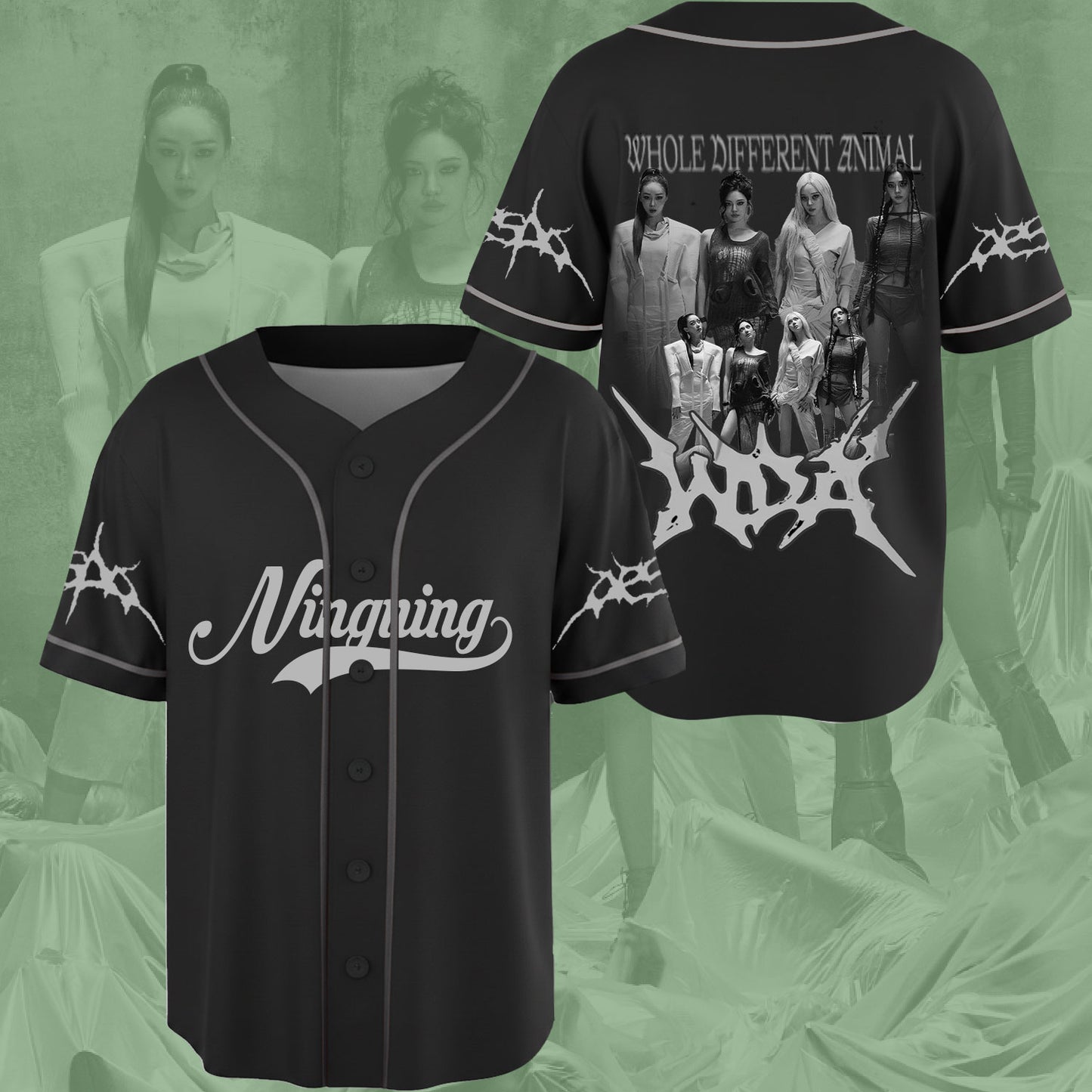 Unleashed Power Aespa WDA Whole Different Animal Tour Baseball Jersey