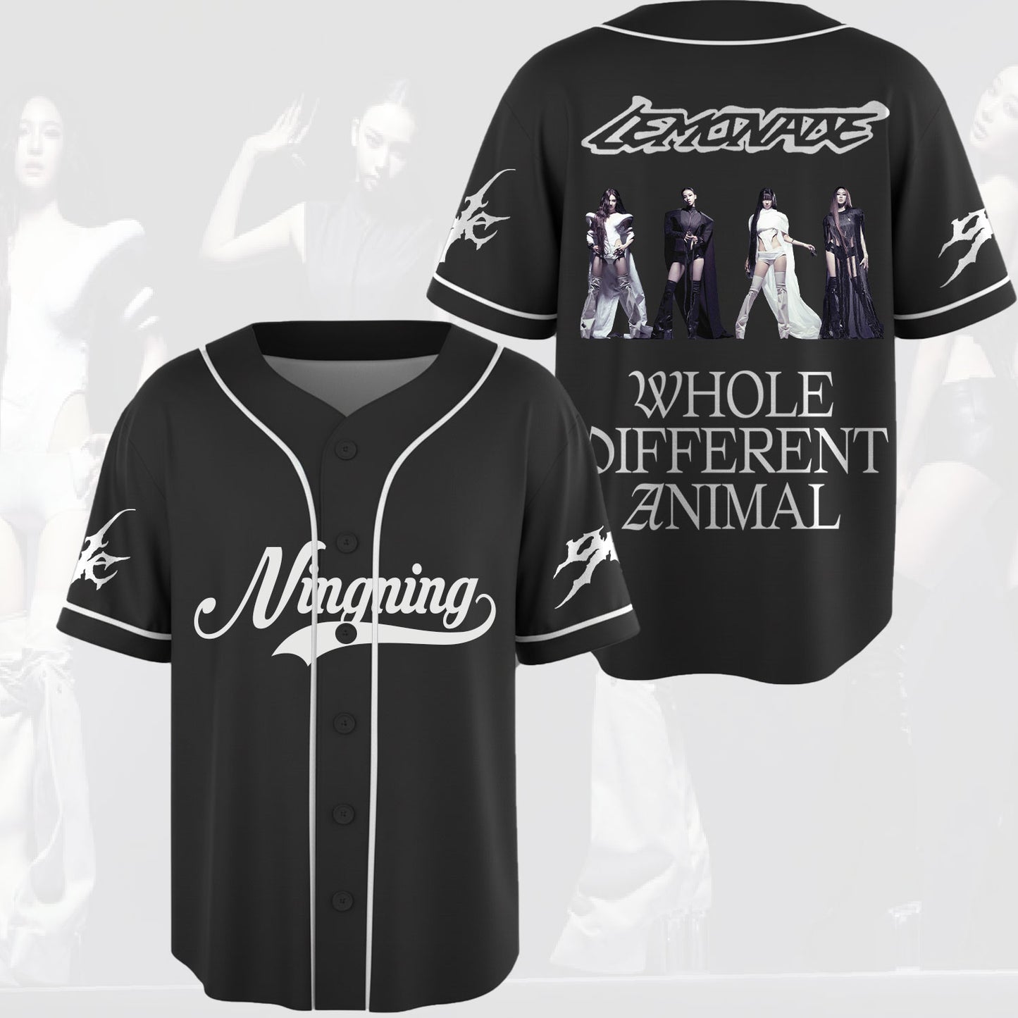 Mutant Aespa Whole Different Animal Concert Baseball Jersey Fan Edition