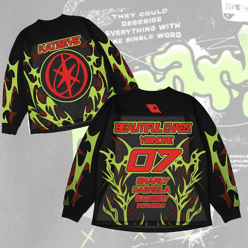 WAVESTEEᵀᴹ Beautiful Chaos x Gnarly Katseye Mesh Splicing Long Sleeved