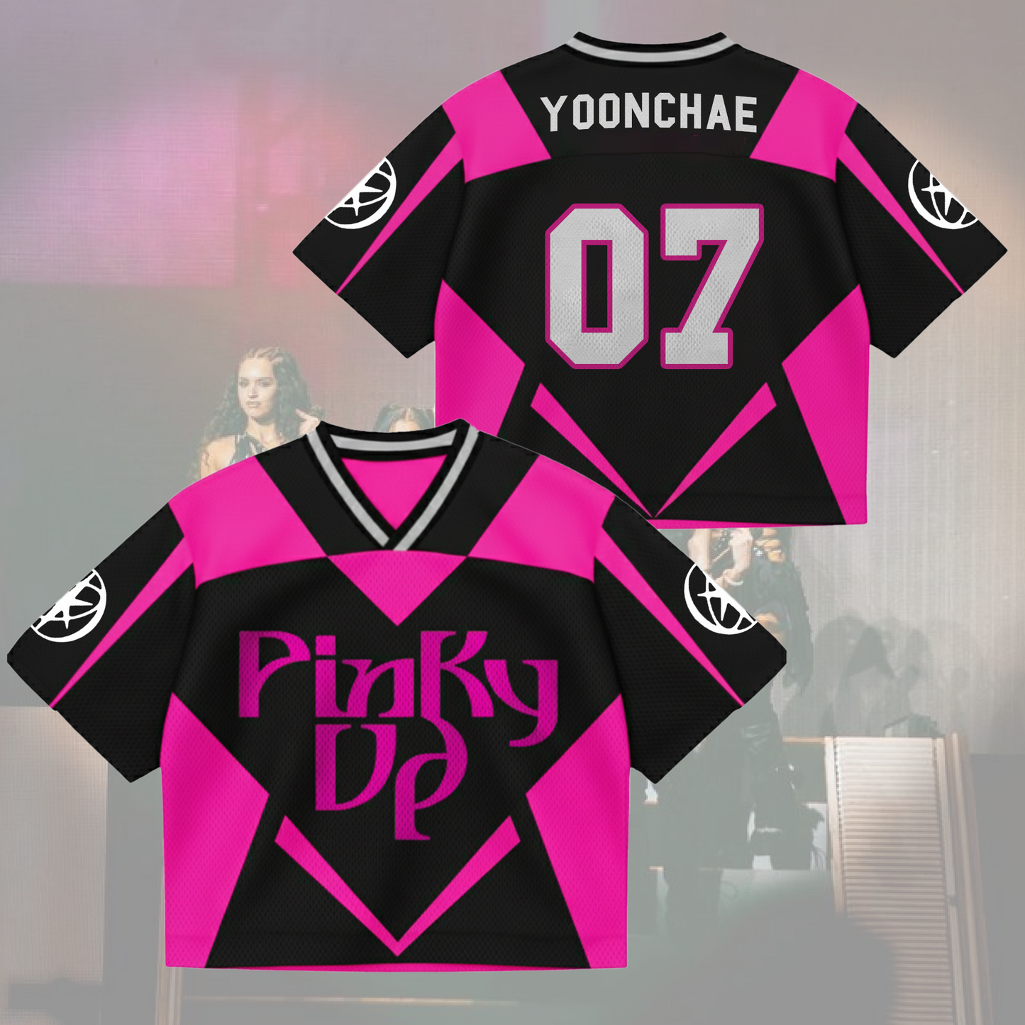 Katseye Pinky Up Big Heart New Single Mixed Mesh Jersey Gift For Fan