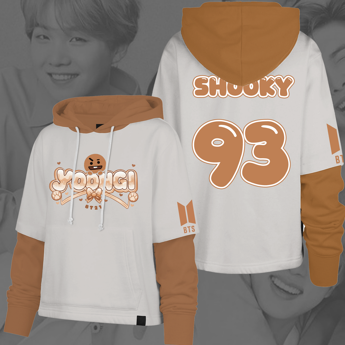WAVESTEEᵀᴹ BT21 Kawai Collection BTS Shortstop Hoodie