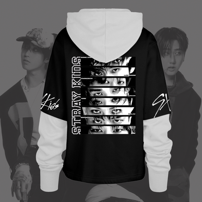 Signature And Eye To Eye Stray Kids  Shortstop Hoodie Gift For Fans
