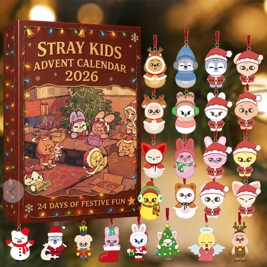 WAVESTEEᵀᴹ Stray Kids Christmas Advent Calendar – 24 Days Blind Box Acrylic Gifts