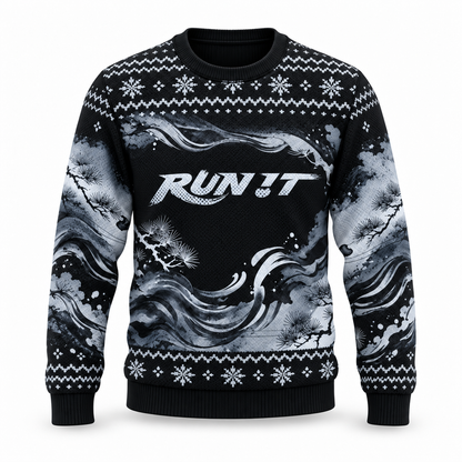 Stray Kids RUN IT Custom Name Ugly Christmas Sweater, Personalized STAY Holiday Gift