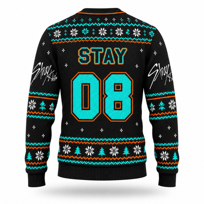 Stray Kids THIS & THAT Ugly Christmas Sweater, Custom Name Number Holiday Gift for STAY Fans