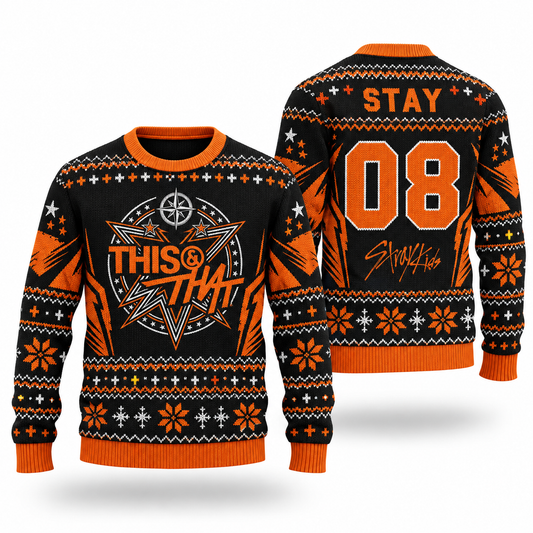 Stray Kids THIS & THAT Ugly Christmas Sweater, STAY Fan Gift