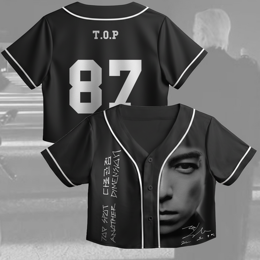 T.O.P New Album 2026 Big Bang Come Back Croptop Jersey Baseball