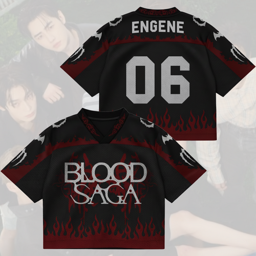 Scarlet Covenant Blood Saga Enhypen World Tour Mixed Mesh Jersey