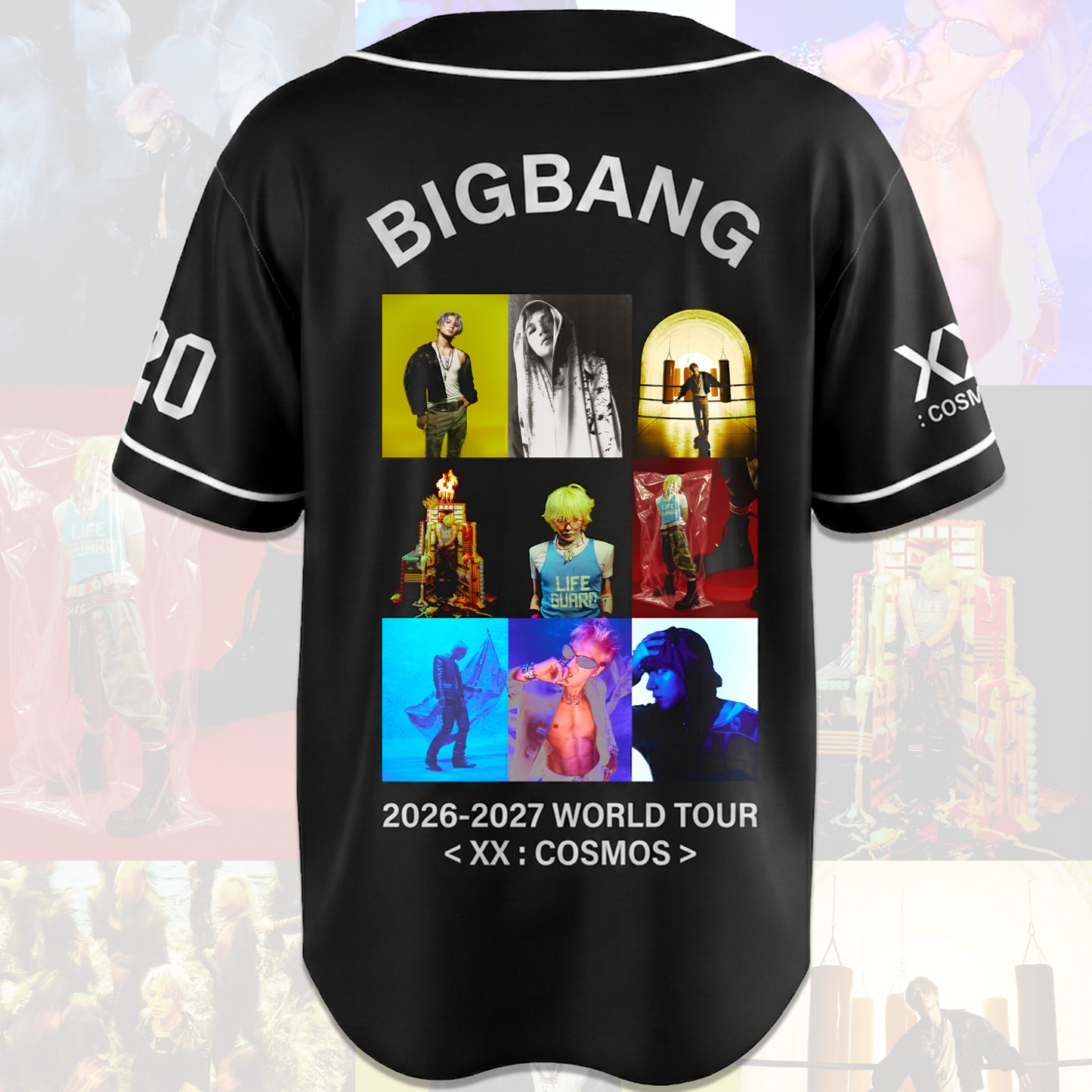 Big Bang XX Cosmos World Tour Baseball Jersey Concert Outfit For Fans