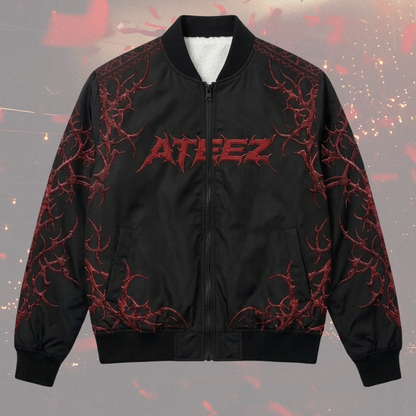 Ateez Zero To All World Tour Bomber Jacket Dark Magic Ateez Concert Outfit Atiny Gifts