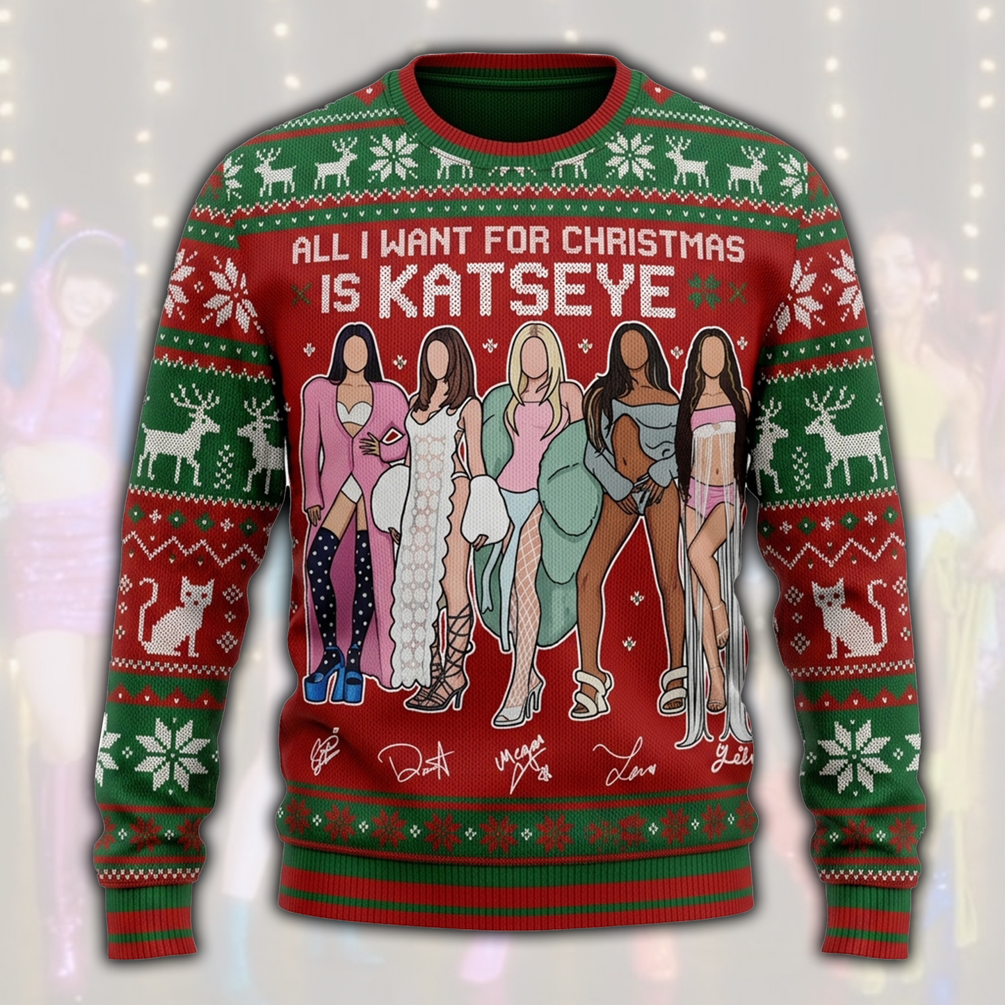 Katseye The Wildworld Tour Ugly Christmas Sweater Fan Edition