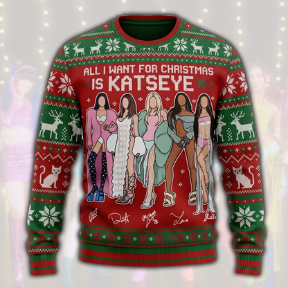 Katseye The Wildworld Tour Ugly Christmas Sweater Fan Edition