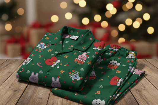 WAVESTEEᵀᴹ Christmas BT21 Pajama Set