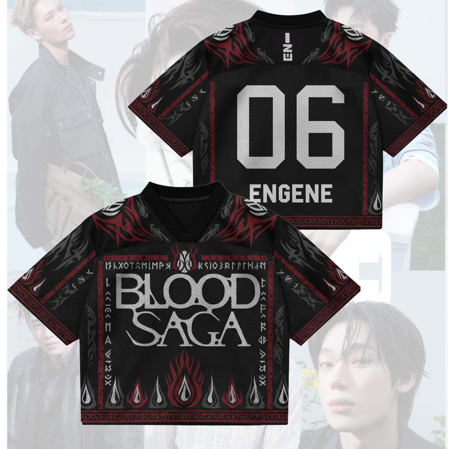 Untold Story Blood Saga Enhypen World Tour Mixed Mesh Jersey
