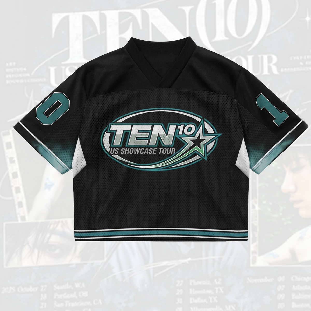WayV Ten 10 Us Showcase Tour Mixed Mesh Jersey Fan Edition