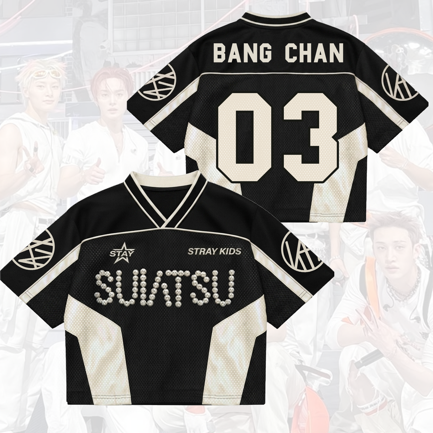 SUIATSU Stray Kids Album Mixed Mesh Jersey Run It Gift for Fans