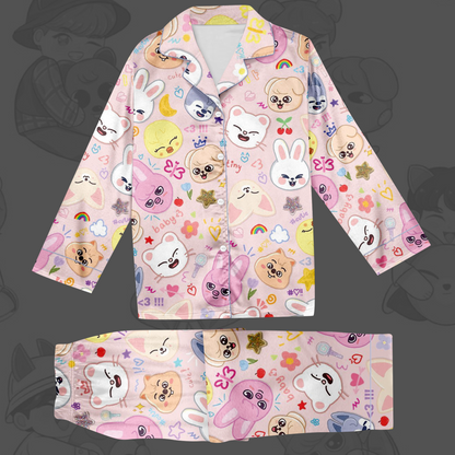 Playful Stray Kids Skzoo Kawai Pajama Set Gift For Lovers