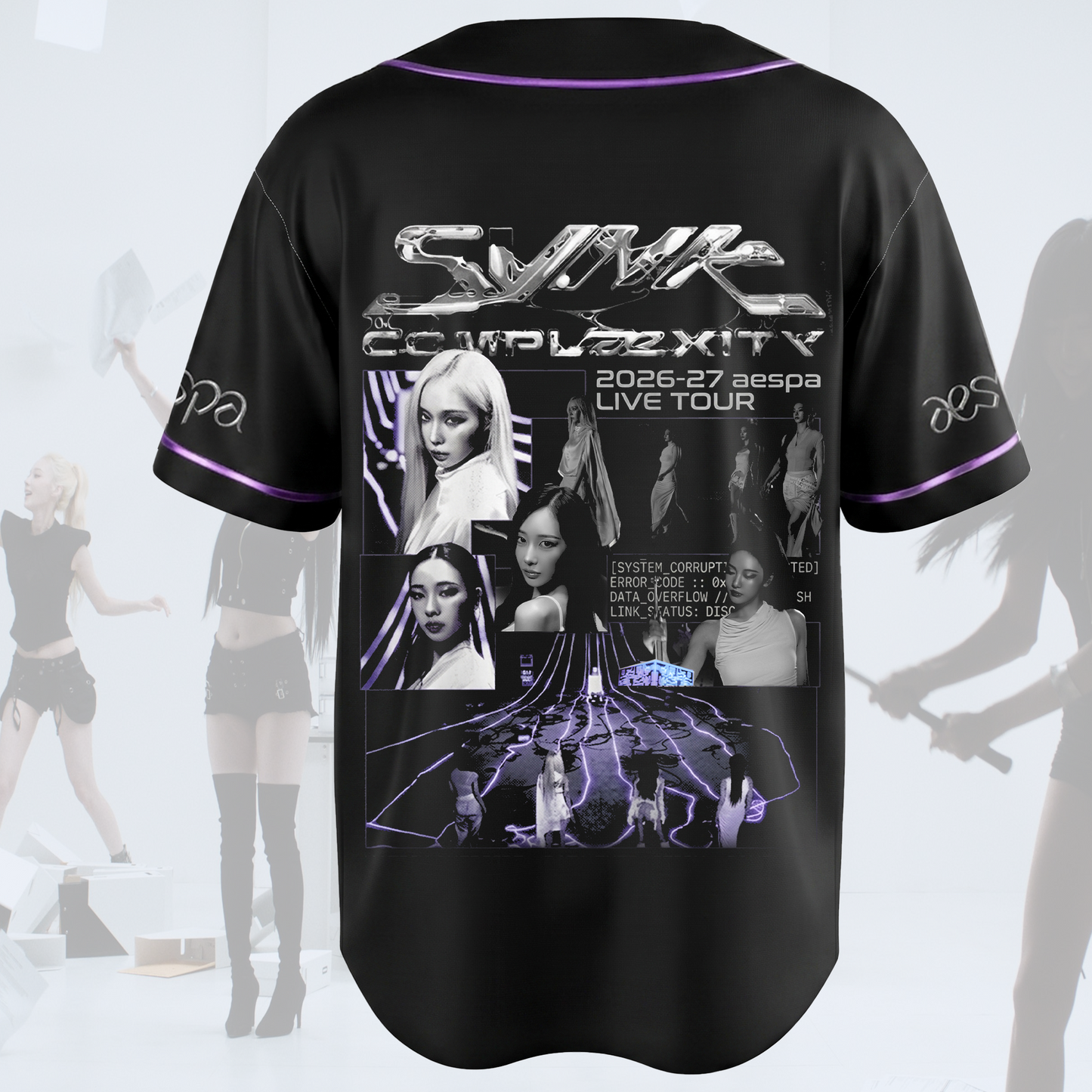 Superb aespa SYNK COMPLEXITY Tour Baseball Jersey Concert Merch Gift for Fans