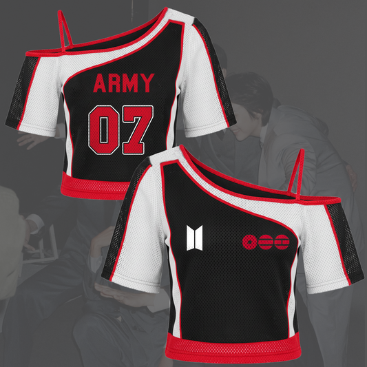 Midnight Bangtan Lady BTS Tour Off Shoulder Mesh Gift For Army