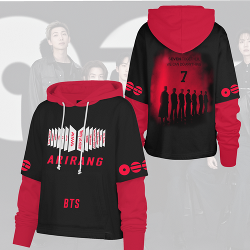 BTS Arirang Album Tracklist Black Shortstop Hoodie Gifts