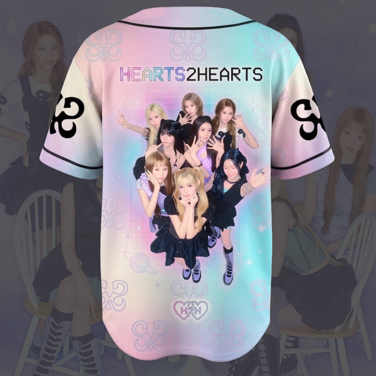 Rainbow Hearts2Hearts Baseballtrikot-Geschenke für Fans