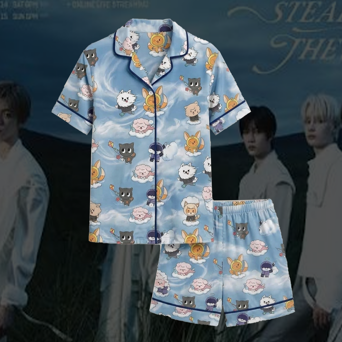 Cute TXT Steal The Wind Tour Pajama Set Fan Edition