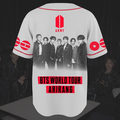 BTS Journey 2026 Arirang World Tour Baseball Jersey Fan Edition