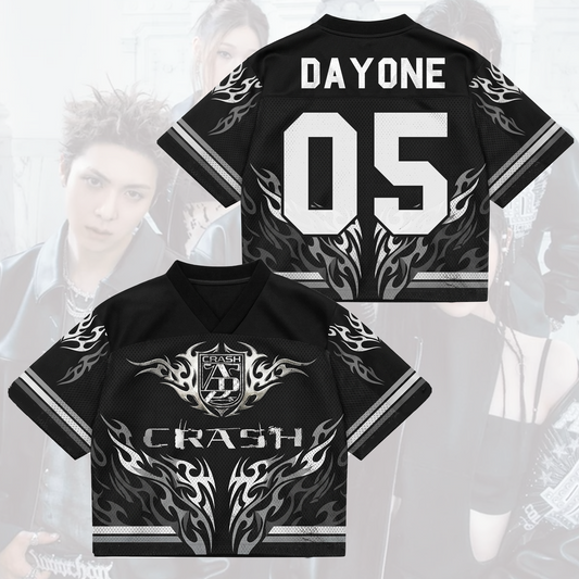 ALLDAY PROJECT Crash Album Heavy Metal Liquid Chrome Mixed Mesh Jersey Geschenk für Fans