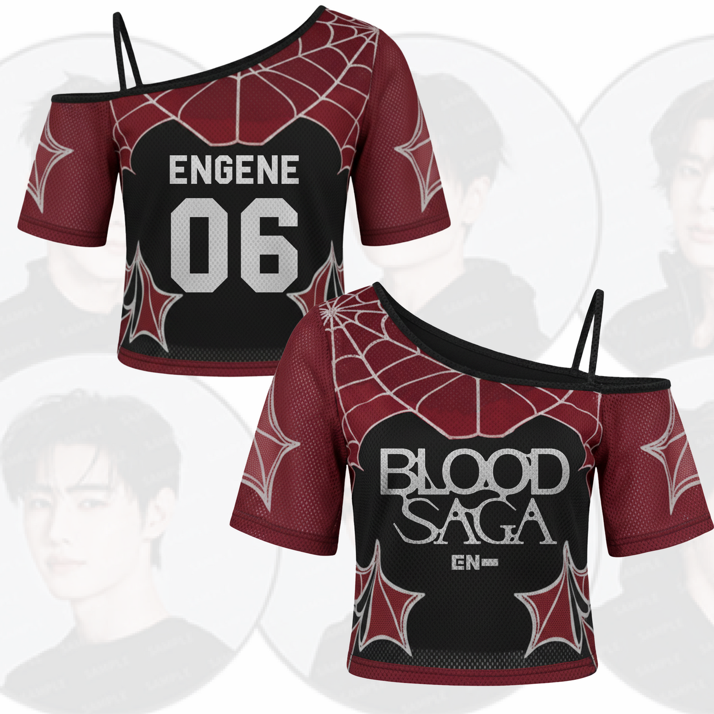 Spider Bat Enhypen Blood Saga World Tour Tour Off Shoulder Mesh