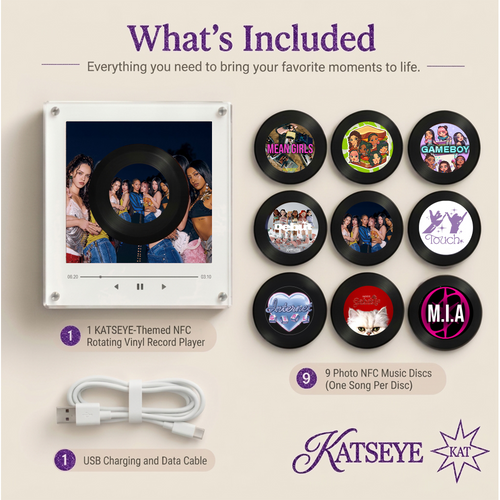 Katseye Era SIS NFC Music Fridge Magnet Kpop Vinyl Record Player Display Eyekons Katseye Fan Gift Music Lover Collectible