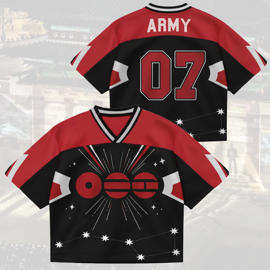 Bangtan Seven Star Tatoo BTS World Tour Mixed Mesh Jersey