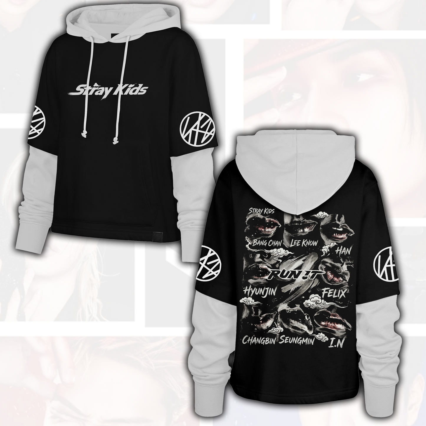 Astonishing Stray Kids Members Lips Hoodie SKZ Run It Gift for Fans