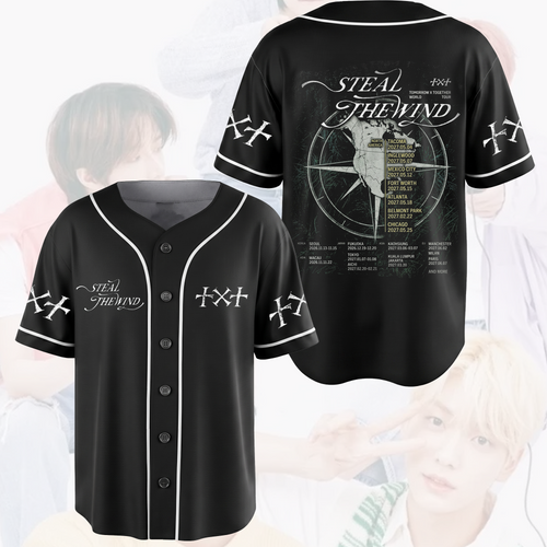 Style TXT Steal The Wind Jersey Kpop World Tour Shirt Unique Fan Gifts