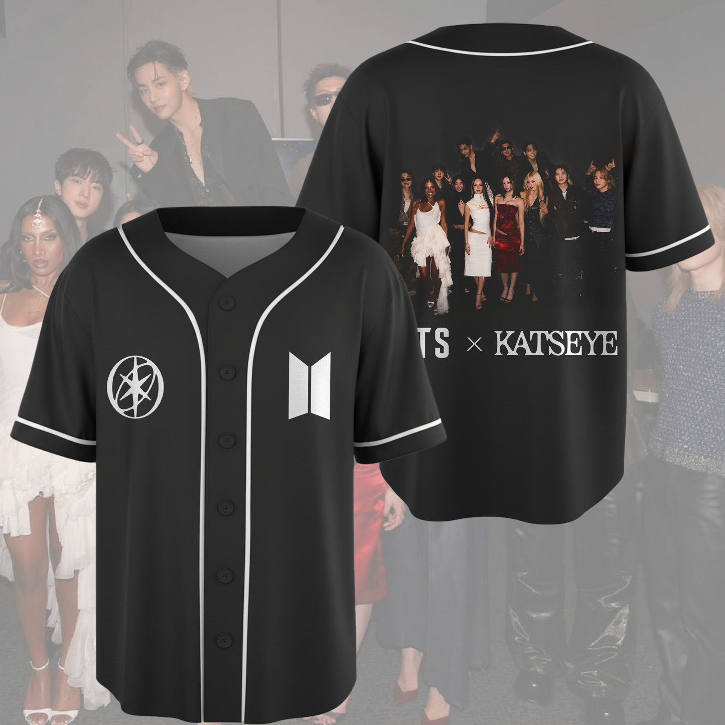 BTS x Katseye Family Concept Baseball Jersey Fan Edition