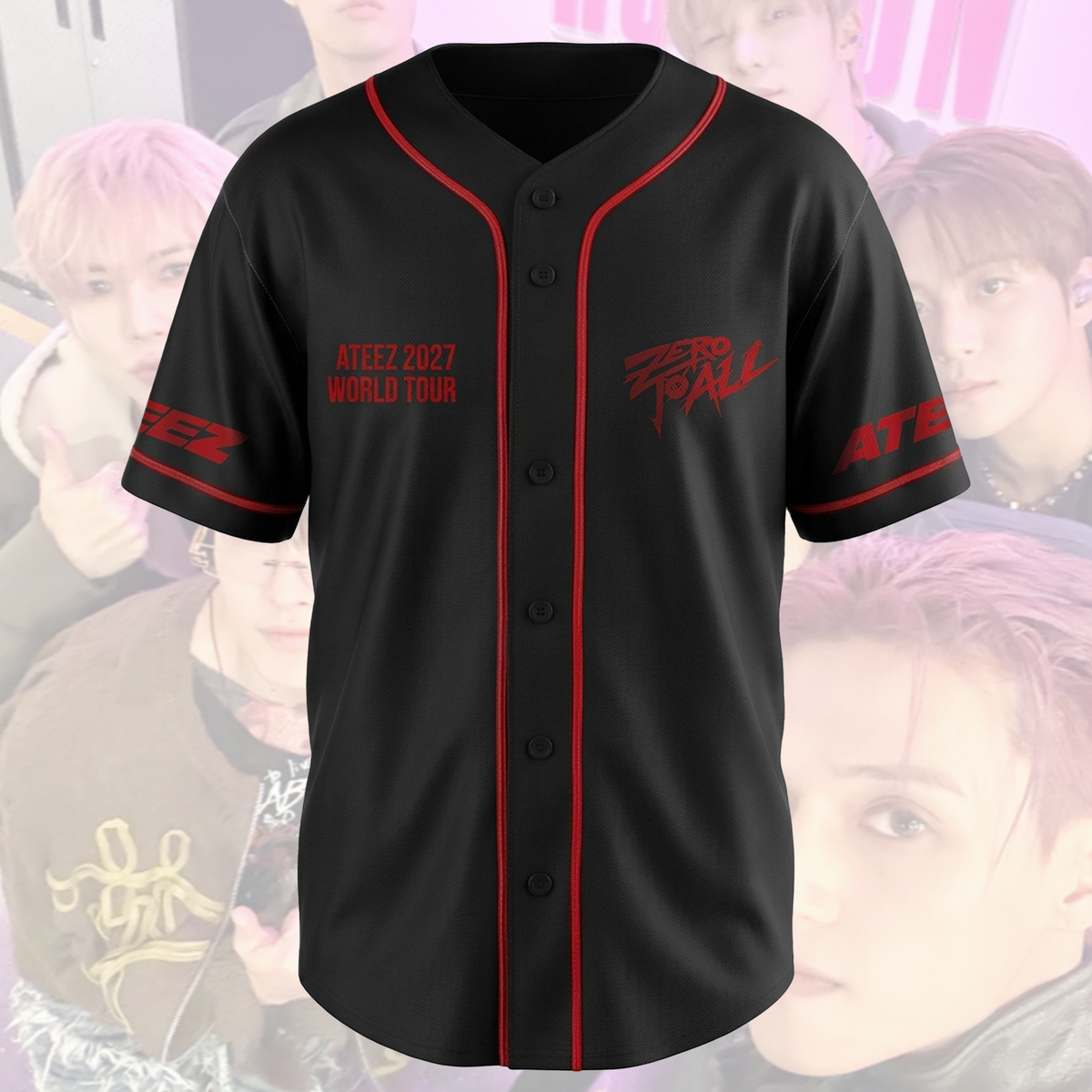 Ateez Golden Hour Teil 5 Albumkonzept Konzert Baseballtrikot Fan-Edition
