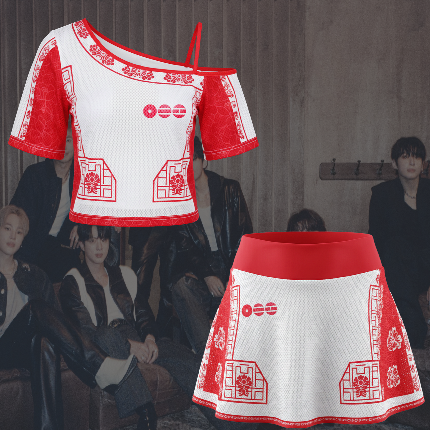 Graceful Arirang Path BTS World Tour Off Shoulder Mesh