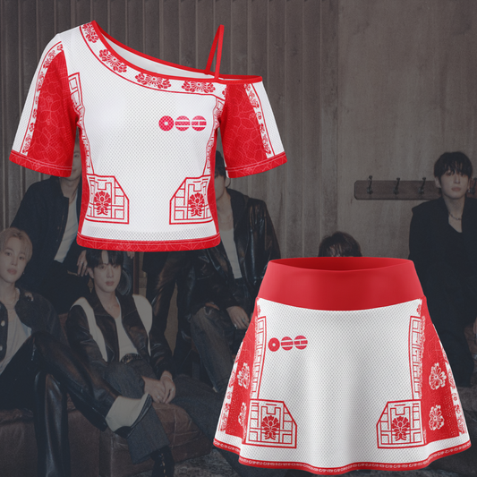 Graceful Arirang Path BTS World Tour Off Shoulder Mesh