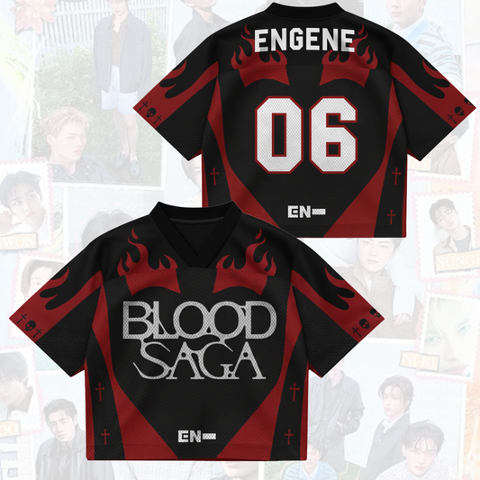 Vampire Heart Blood Saga Enhypen World Tour Mixed Mesh Jersey