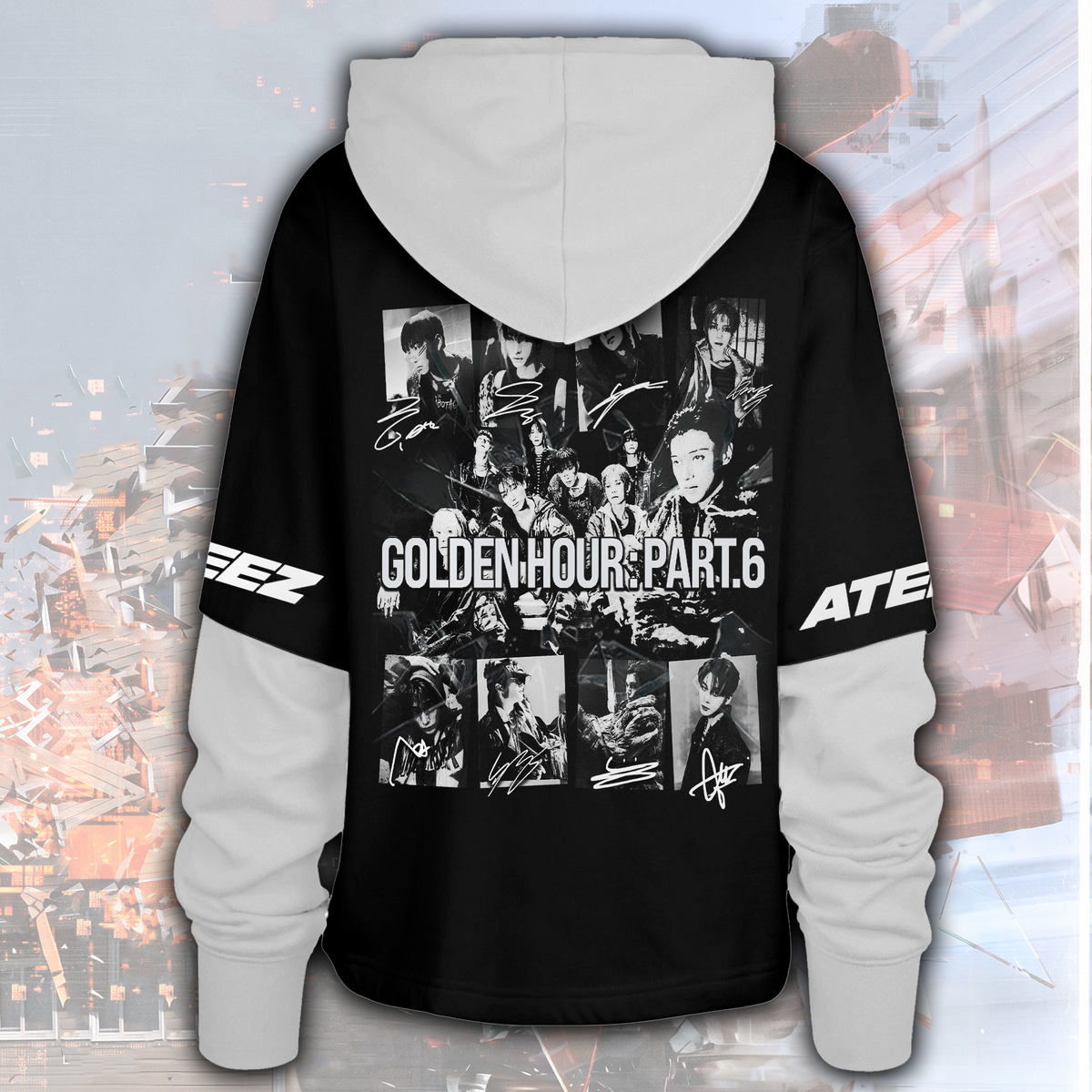 Vintage Ateez Golden Hour Part 6 Shortstop Hoodie Gift For Fans