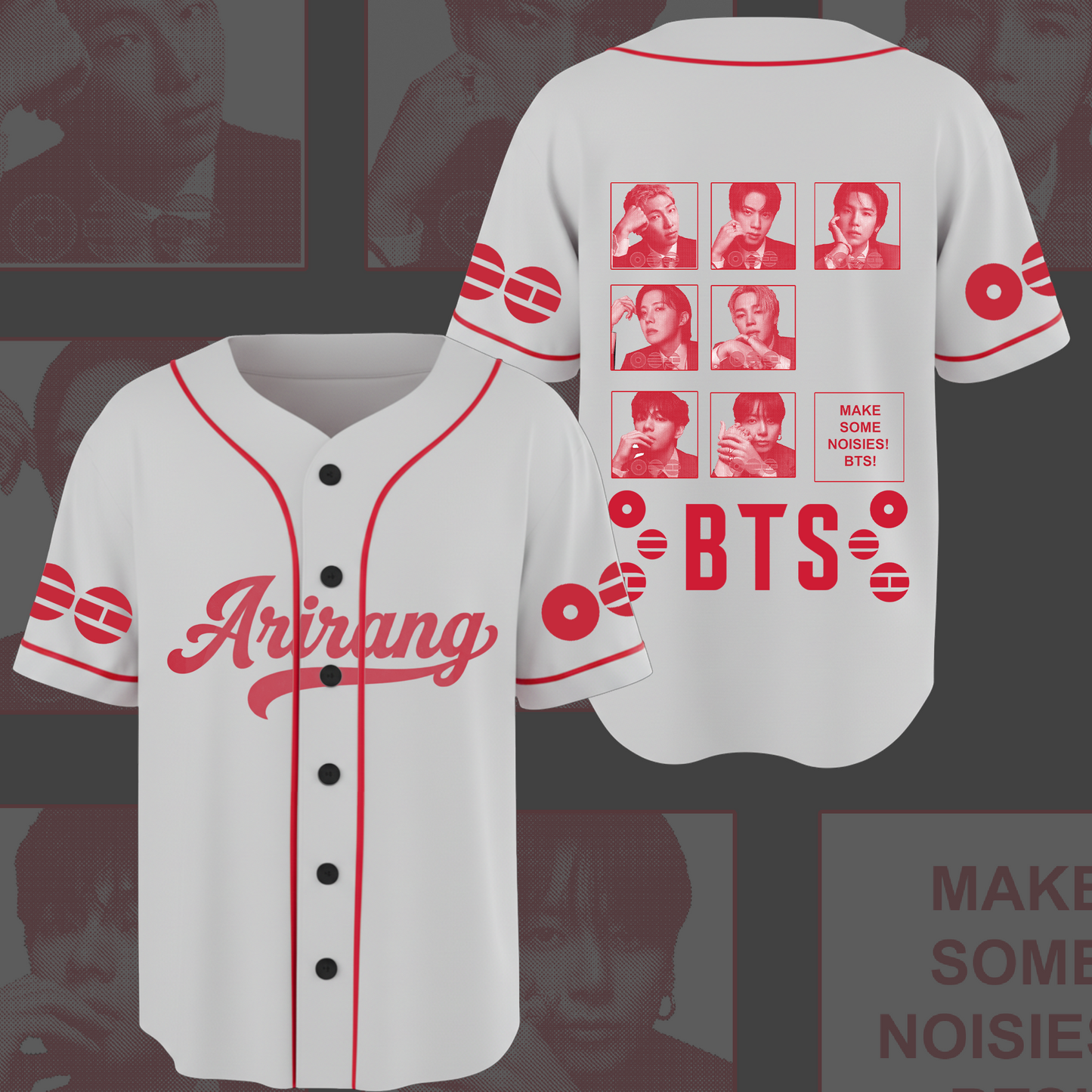 BTS World Tour Tour Make Some Noise Baseball Jersey