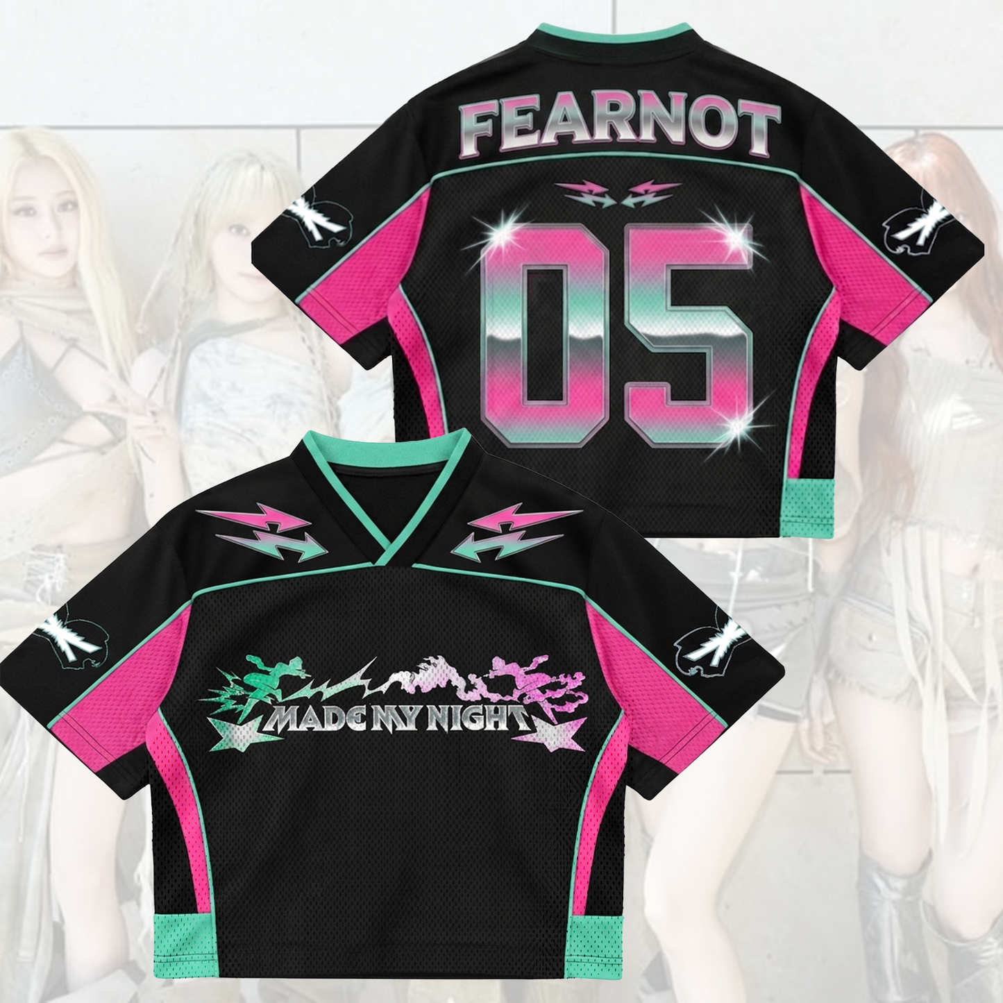 Astonishing FEARNOT Pureflow Mixed Mesh Jersey Made Night Album Gift for Fan