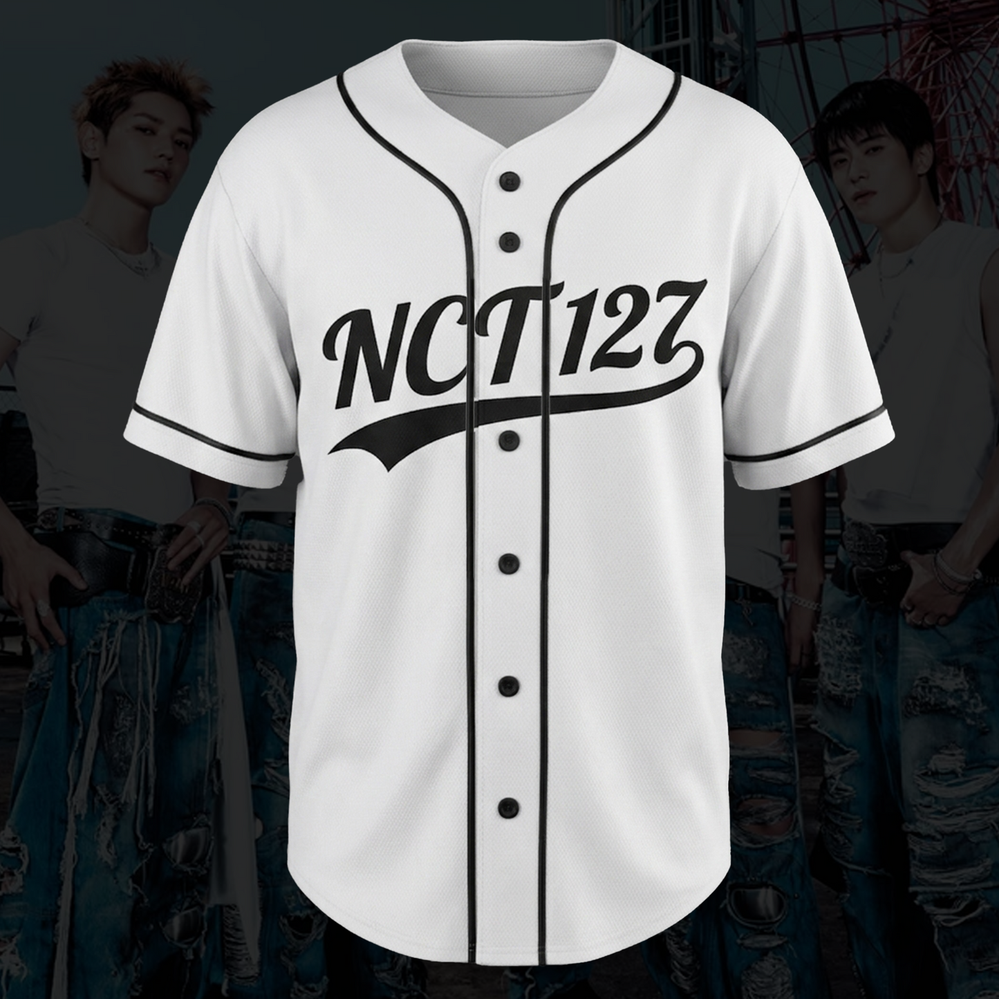 Vintage NCT 127 The Redline World Tour Baseball Jersey Fan Gifts