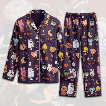 Stray Kids Spooky Stay Day Skzoo Pajama Set Gift For Fans