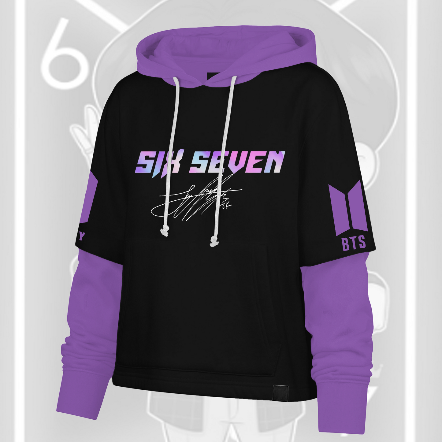 Jungkook Meme Six Seven Shortstop Hoodie Gift For Lovers
