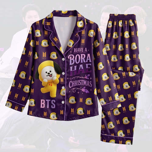 BTS Jimin BT21 Borahae Christmas Cute Pajama Set