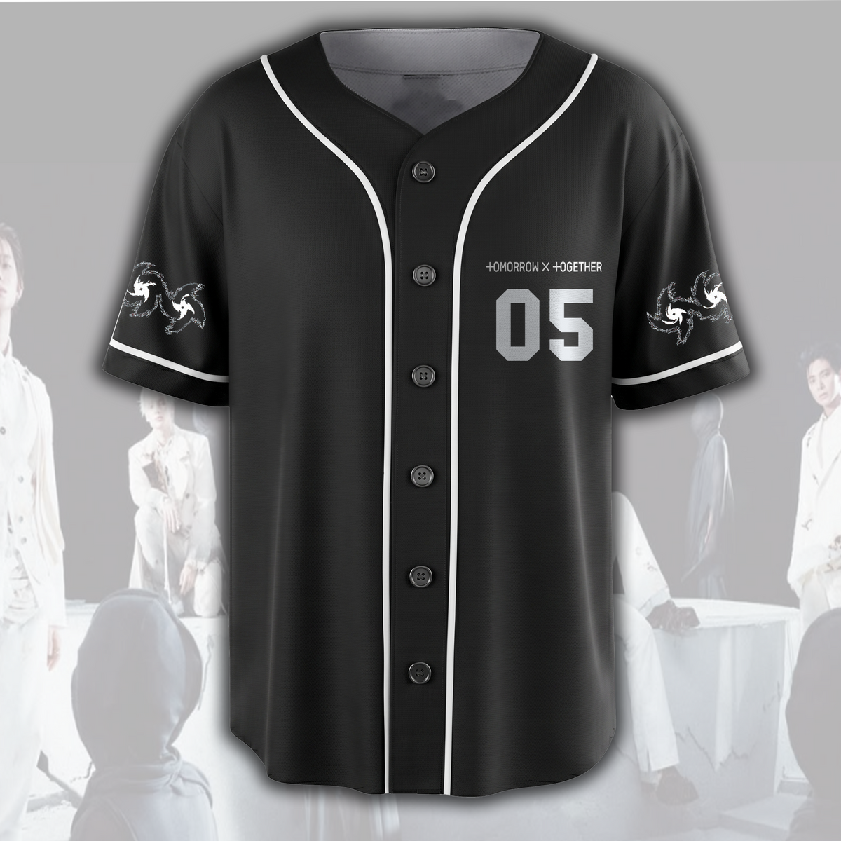 TOMORROW X TOGETHER Steal The Wind Tour Vintage-Baseballtrikot für MOA