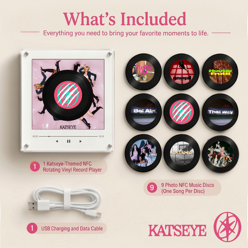 Katseye Wild Album NFC Music Fridge Magnet Kpop Vinyl Record Player Display Eyekons Katseye Fan Gift Music Lover Collectible