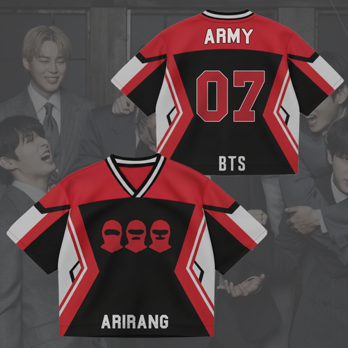 The Masked Bangtan Arirang World Tour Mixed Mesh Jersey Gift For Fans